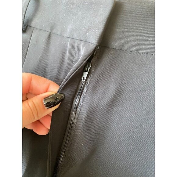 French Connection BNWT sz 12 pant "Harry Suiting Trousers" black women wide leg - Picture 5 of 7